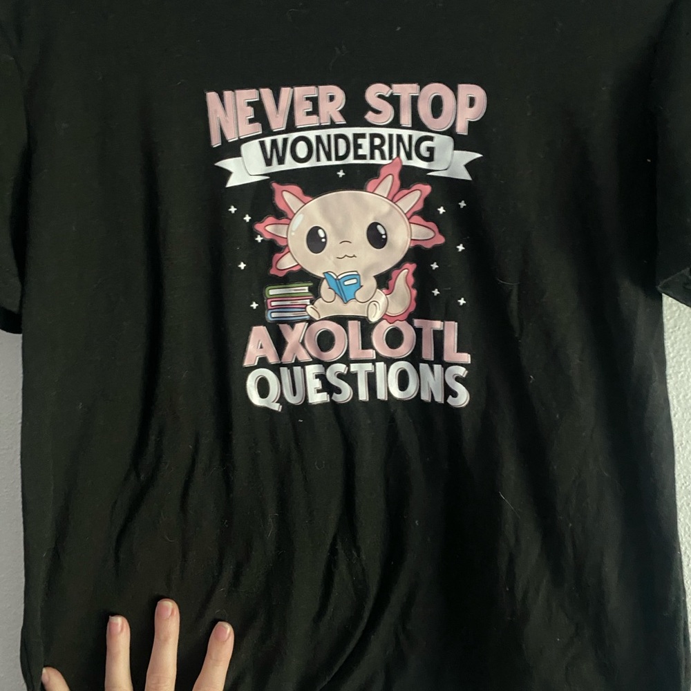 Axolotl Graphic Kids T-Shirt - Black